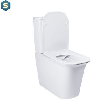 Унитаз-компакт Qtap Nando безободковый с сиденьем Soft-close QT12221222AW