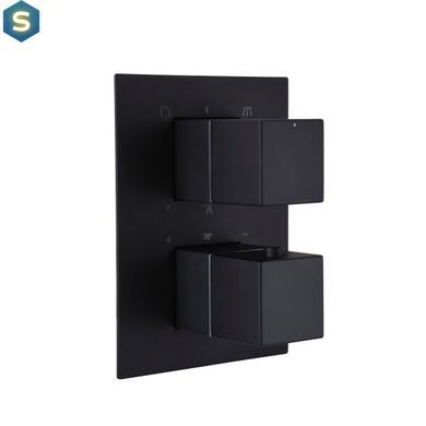 Душова система прихованого монтажу Topaz Odiss To 08117-L03-BLTermostat Smart box, Черный матовый
