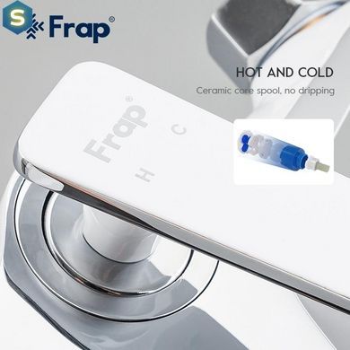 Смеситель для ванны Frap F3258, белый/хром, Хром