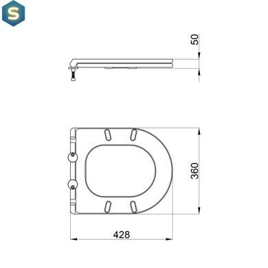 Сидіння для унітаза Qtap (Robin, Aries) з мікроліфтом Slim QT99HY2411W, Білий