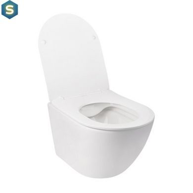 Набор Qtap инсталляция 3 в 1 Nest QT0133M425 с панелью смыва линейной QT0111M08V1384W + унитаз с сиденьем Jay QT07335176W, Белый