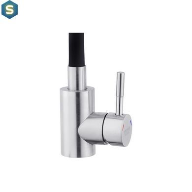 Змішувач для кухні з гнучким виливом Kroner KRP Edelstahl Klassisch - ESG035BLK CV024353, Хром матовий