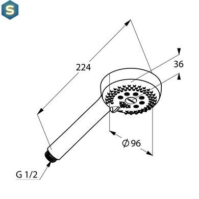 Ручной душ Kludi Logo 6830005-00, Хром