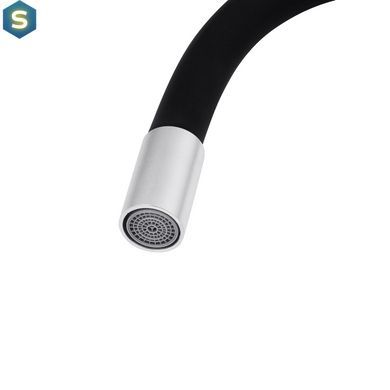 Змішувач для кухні з гнучким виливом Kroner KRP Edelstahl Klassisch - ESG035BLK CV024353, Хром матовий