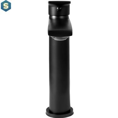 Змішувач для умивальника Rea Luppo black чорний низький REA-B5668, Чорний/золото