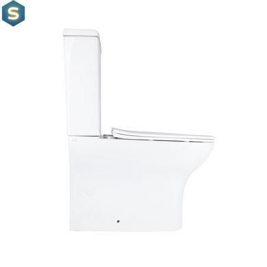 Унітаз підлоговий Qtap Aries Rimless безобідковий з сидінням Soft-close White QT03228302W, Білий