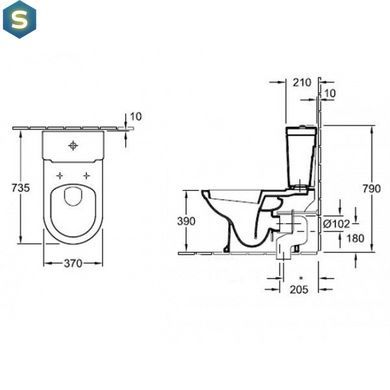 Бачок для унитаза Villeroy&Boch Hommage 772111R2, Белый