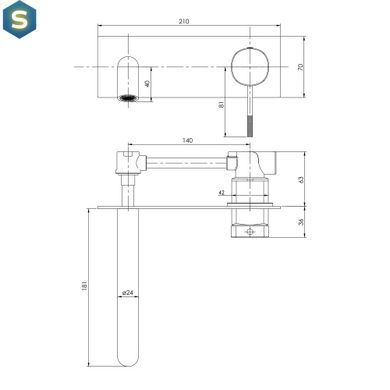 Змішувач для умивальника Imprese Brenta ZMK091908030 графітовий хром