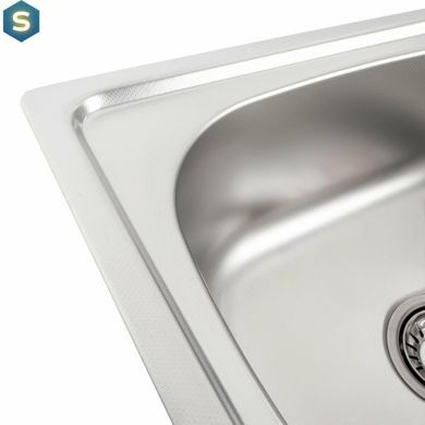 Кухонная мойка из нержавеющей стали Platinum декор 6642 (0,8/180 мм), R, Decor