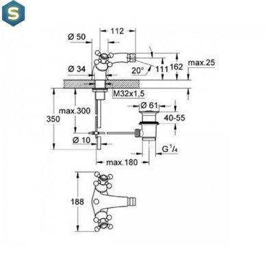 Смеситель для биде Grohe Sinfonia 24003IG0