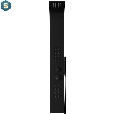 Душевая панель Corsan Festo black S046MBL, Черный матовый