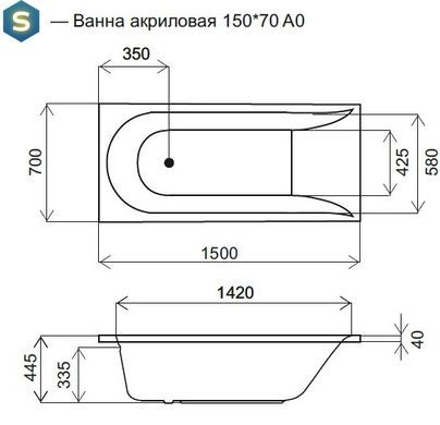 Ванна акрилова AM.PM Spirit 150x70 W72A-150-070W-A2