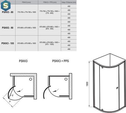 Душова кабіна Ravak Pivot PSKK3-80 хром+transparent 37644C00Z1