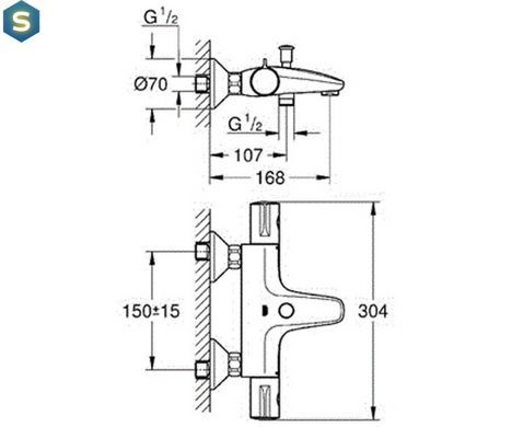 Термостат для ванни Grohe Grohtherm 800 34567000
