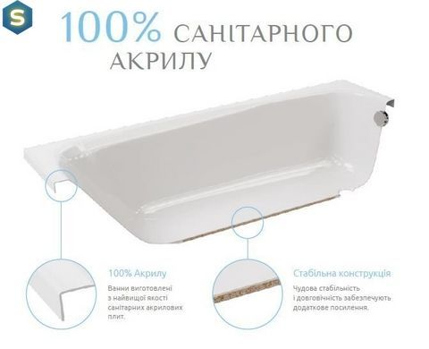 Ванна акрилова Radaway Evia 150x80 + ніжки / права WA1-44-150х080P