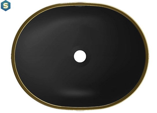 Умивальник Mexen Viki black gold Edge накладний MEX-21054875, Золотий
