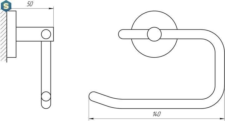 Тримач туалетного паперу Perfect Sanitary Appliances SP 8116, Хром