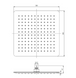 Верхний душ Ponsi Quad Showerhead Square BNSOFXSF29, Хром