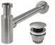 Сифон для раковины Rea nickel brushed универсальный + click-clack REA-A4400, Зеленый матовый