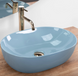 Умивальник Rea Lisa blue shiny накладний REA-U6620, Синий