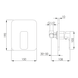 Змішувач прихованого монтажу без перемикача Imprese Bilovec black matt f04600910SA, Черный матовый