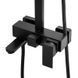 Душевая система Yoka Cube 30 black с изливом BP.CUBE-30-BLK, Черный матовый