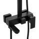 Душевая система Yoka Cube 30 black с изливом BP.CUBE-30-BLK, Черный матовый
