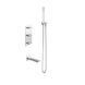 Змішувач для ванни Kohlman Excelent chrome + BOX прихованого монтажу KPL-QW217HW, Хром