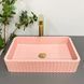 Умивальник (раковина) VBI FLORENTIA PINK MATT накладний, Рожевий
