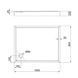 Душовий піддон Qtap Tern 301812C 100x80x12 см + сифон, Білий