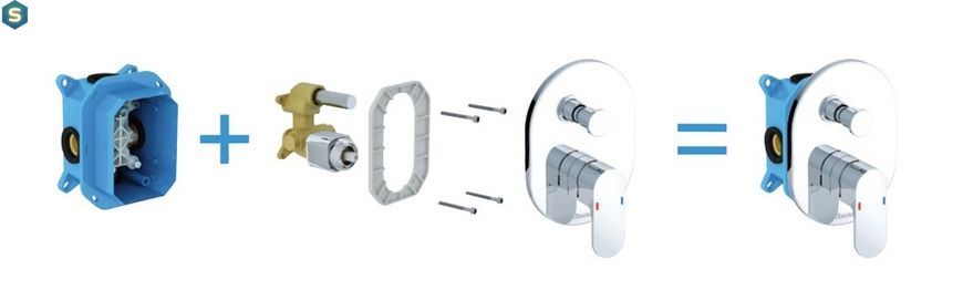 Смеситель скрытого монтажа Ravak Chrome CR.065.00 X070056, Хром