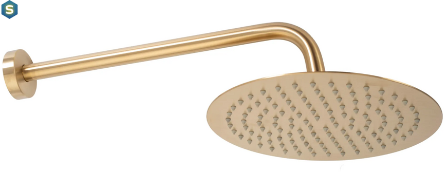 Душова система прихованого монтажу Rea Lungo + Box з виливом brushed gold REA-P6609, Золотий