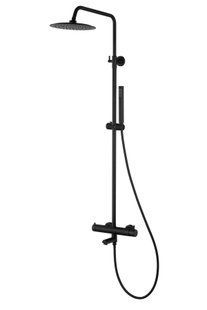 Душова система Corsan Lugo black matt з виливом CMN01MBLW, Черный матовый