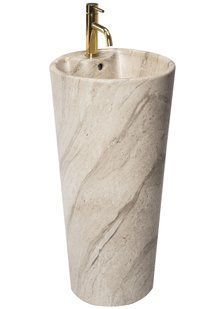 Умивальник Rea Blanka natural mat T marmur підлоговий REA-U4664, Бежевий