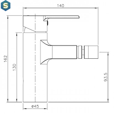Змішувач для біде Koller Pool Kvadro Arc KA0300, Хром