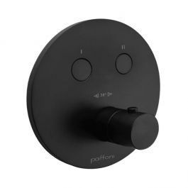 Термостат для душа на 2 потребителя Paffoni Compact Box black matt CPT018NO, Черный матовый
