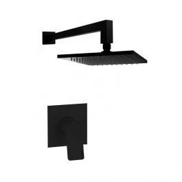 Душова система для ванни Paffoni Shower верхній душ 200x200 мм black matt KITTI010NO/M, Черный матовый
