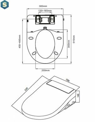 Электронная крышка-биде AM.PM Pleasure Seat CEB7851WH, Белый