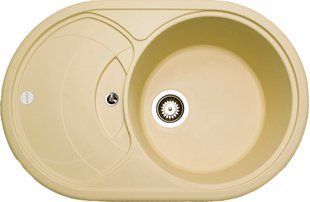 Кухонная мойка Adamant Shell 770x495x200 ivory 247223, Бежевый