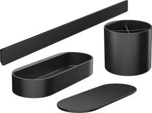 Комплект аксессуаров Hansgrohe WallStoris 4в1 Matt Black 27968670