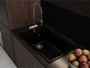Кухонна мийка Miraggio Lagoon 760 black 0002248, Чорний/золото