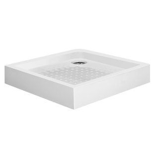 Душовий піддон Eger Vi`z 80x80x15 см квадратний, у комплекті з сифоном white 599-0808S, Білий, білий