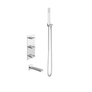 Смеситель для ванны Kohlman Nexen chrome + BOX скрытого монтажа KPL-QW217UQ20, Хром