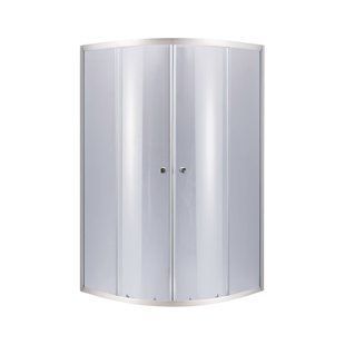 Душова кабіна Lidz Latwa SC90x90.SAT.MID.GR, скло тоноване 4 мм без піддона, Хром матовий, Універсальна, тонованний