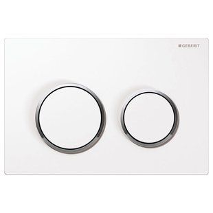 Клавиша смыва Geberit Omega20 белая хром глянец 115.085.KJ.1, Белый
