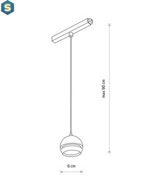 Магнитный трековый светильник Nowodvorski 10154 LVM Slot Led 1x5w 3000к 210Lm IP20 Bl