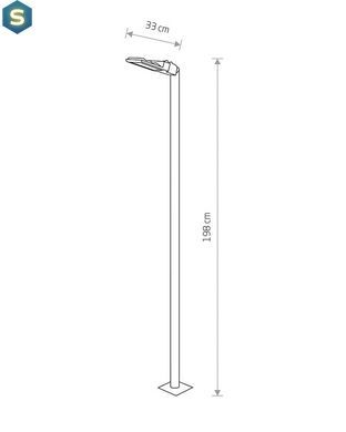 Світильник вуличний Nowodvorski 9252 Pathway LED 1x24W 3000K 2200KLm IP44 Bl