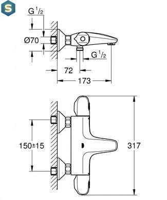 Термостат для ванны Grohe Grohtherm 1000 34155003