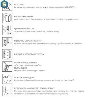 Душова кабіна Radaway Nes KDS II 120x100x200 10033120-01-01L + 10040100-01-01