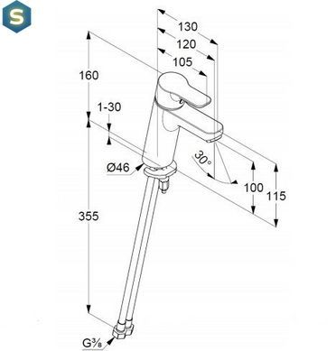 Смеситель для умывальника Kludi Pure&Easy 100 DN 15 372920565